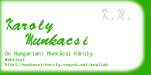 karoly munkacsi business card